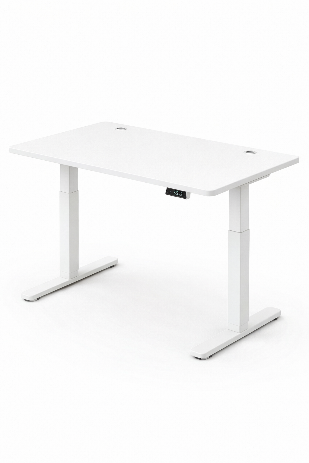 Electric Standing Desk – 40” x 24” Adjustable Sit-Stand Workstation (White Finish)