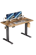 Electric Standing Desk – 40” x 24” Adjustable Sit-Stand Workstation (Oak Finish)