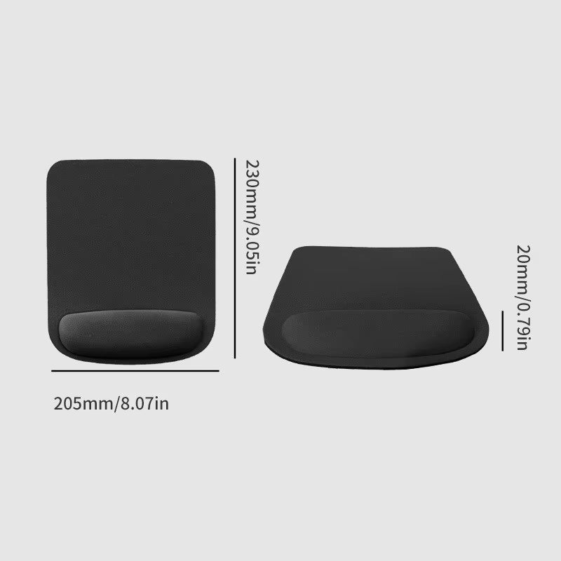 Ergosk Ergonomic Mouse Pad with Wrist Support – Memory Foam Comfort & Non-Slip Base (Black)